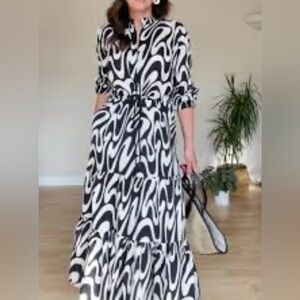 Black and White Maxi Dress
